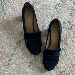 Vince Camuto Women's Dark Blue Suede Loafers